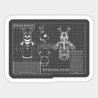 Spring Lock Blueprints document Sticker